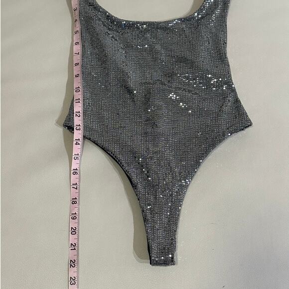 Nookie Beach Silver Sequin One Piece Swimsuit - Picture 3 of 11